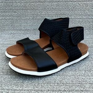 BERNIE MEV Babe Ankle Strap Sandal - Black Women's Size 6.5 US